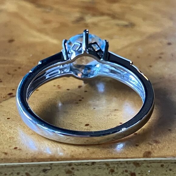 Glacier Sky Blue Topaz Sterling Silver Ring Size 8.75 - Picture 5 of 10